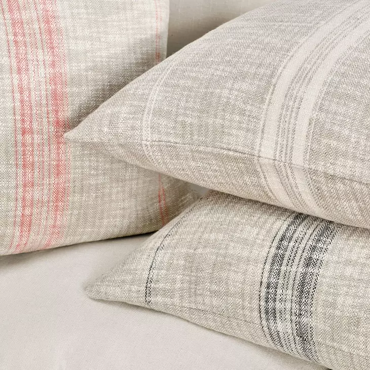 Repose Ria Natural and Ivory Square Accent Pillow Set of 2