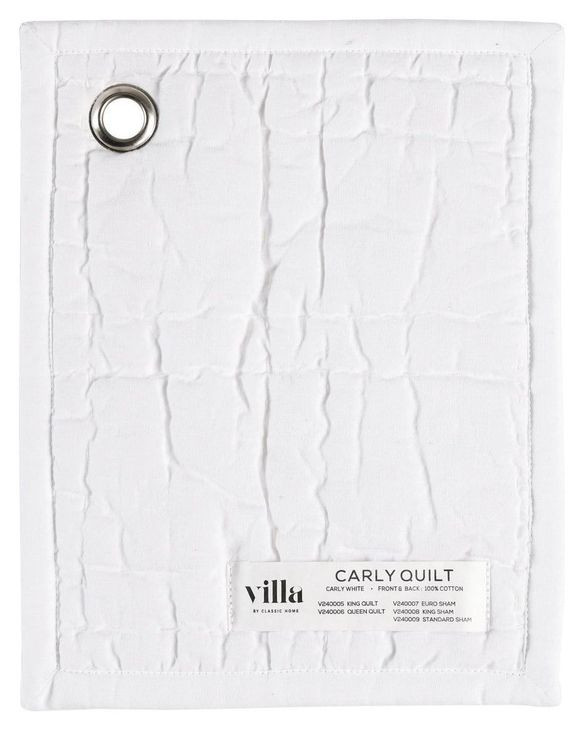 Carly White Swatch Quilt with Silvadur Tech