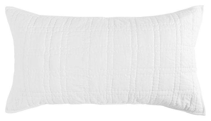 Carly White King Sham with Silvadur Tech