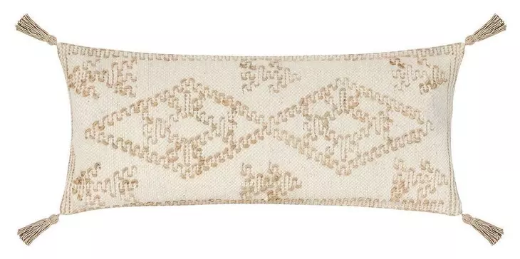 Comporta Farm Ivory and Natural Rectangular Accent Pillow