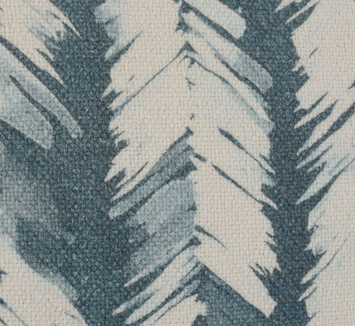 Comporta Lola Blue and Beige Square Accent Pillow