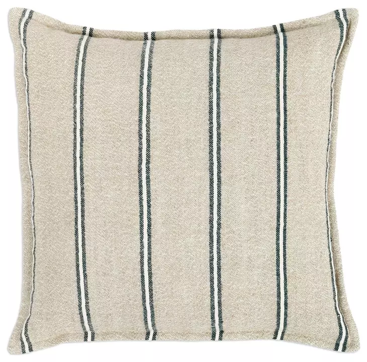 Comporta Delgada Natural and Blue 20 x 20" Accent Pillow Set of 2