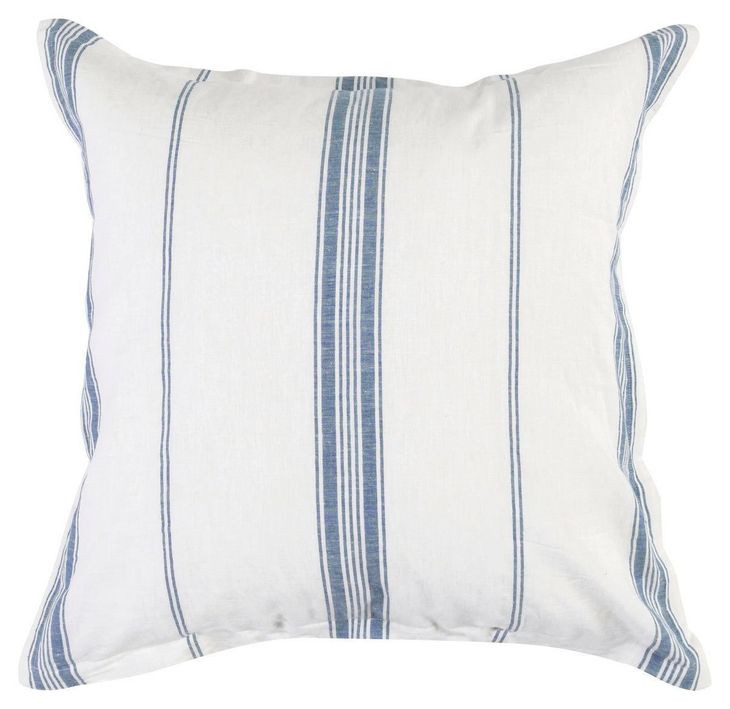 Jayson Blue Stripe Cashmere Euro Sham