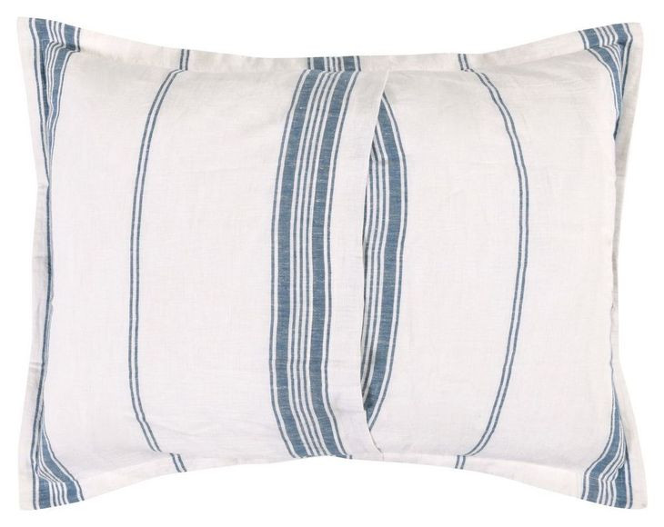 Jayson Blue Stripe Cashmere Standard Sham