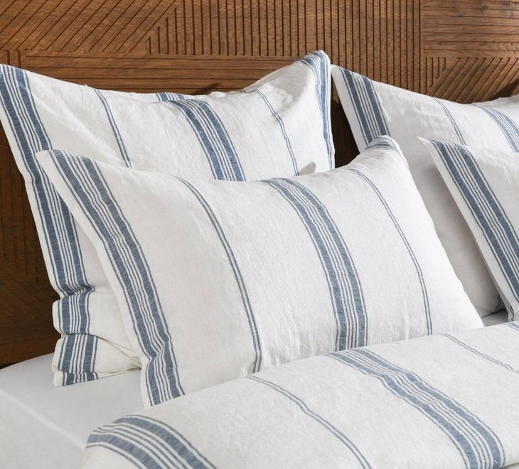 Jayson Blue Stripe Cashmere Standard Sham