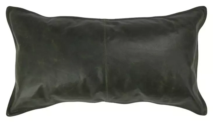 Soco Leather Acre Forest Green Rectangular Accent Pillow Set of 2