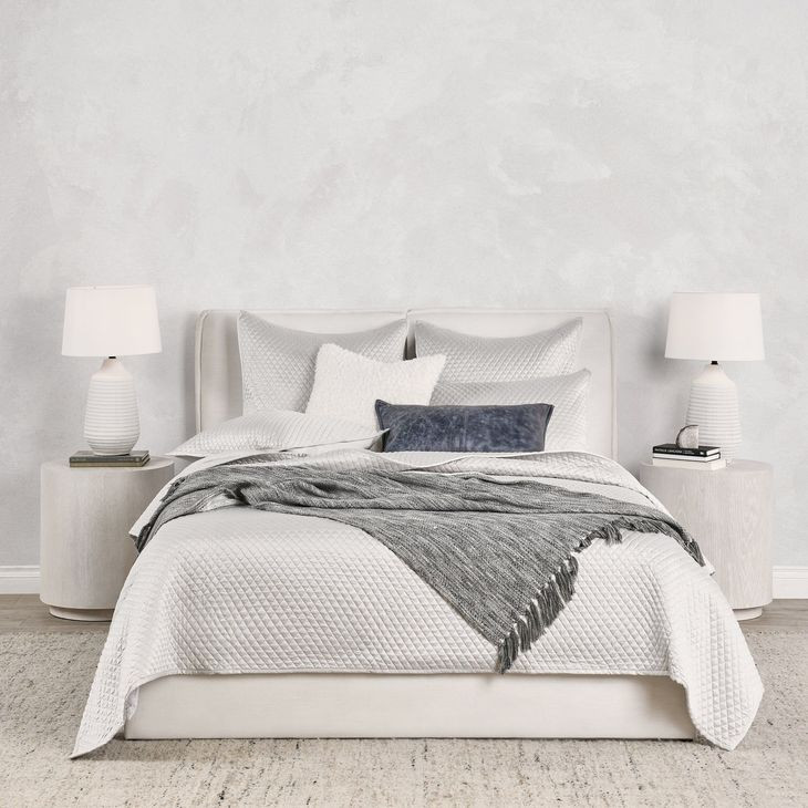 Diamond Silver Queen Quilt