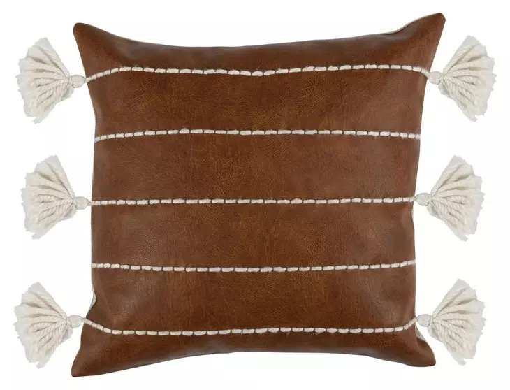 La Dolce Vita Brown Square Accent Pillow Set of 2