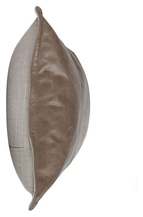 Soco Leather Sandstorm Taupe Rectangular Accent Pillow