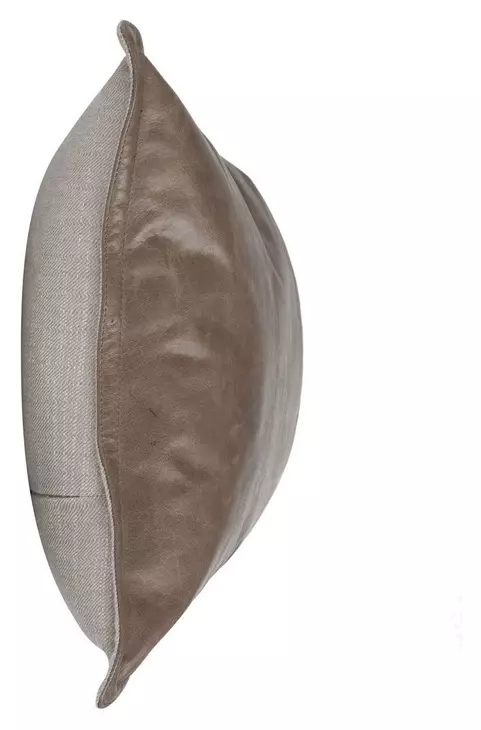 Soco Leather Sandstorm Taupe Rectangular Accent Pillow Set of 2