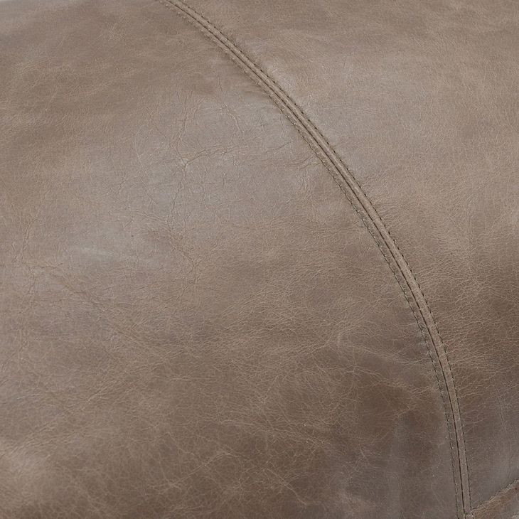 Soco Leather Sandstorm Taupe Rectangular Accent Pillow