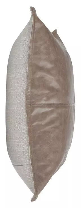 Soco Leather Sandstorm Taupe Square Accent Pillow Set of 2