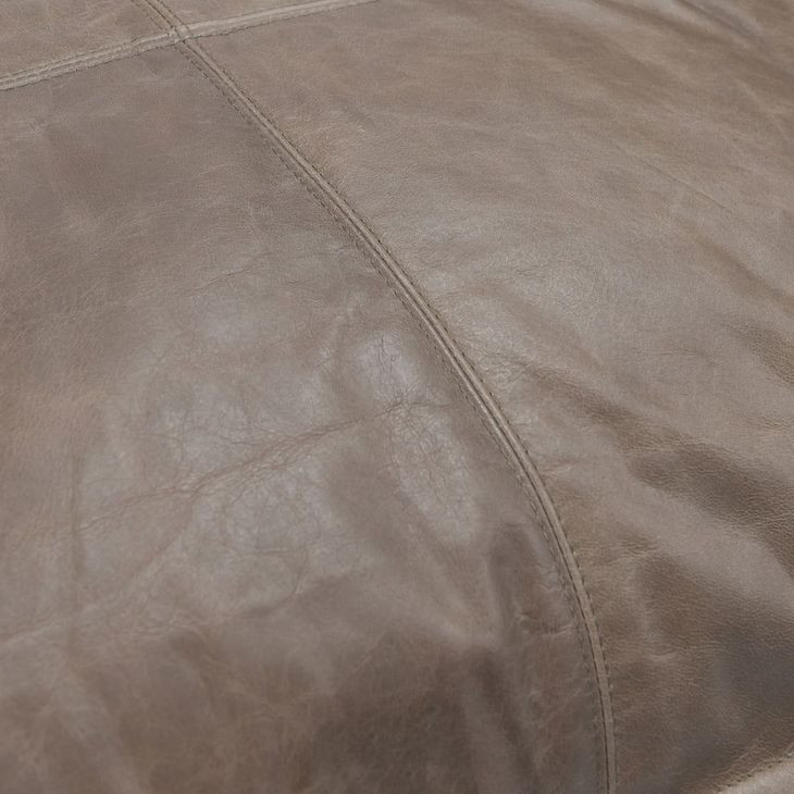 Soco Leather Sandstorm Taupe Square Accent Pillow