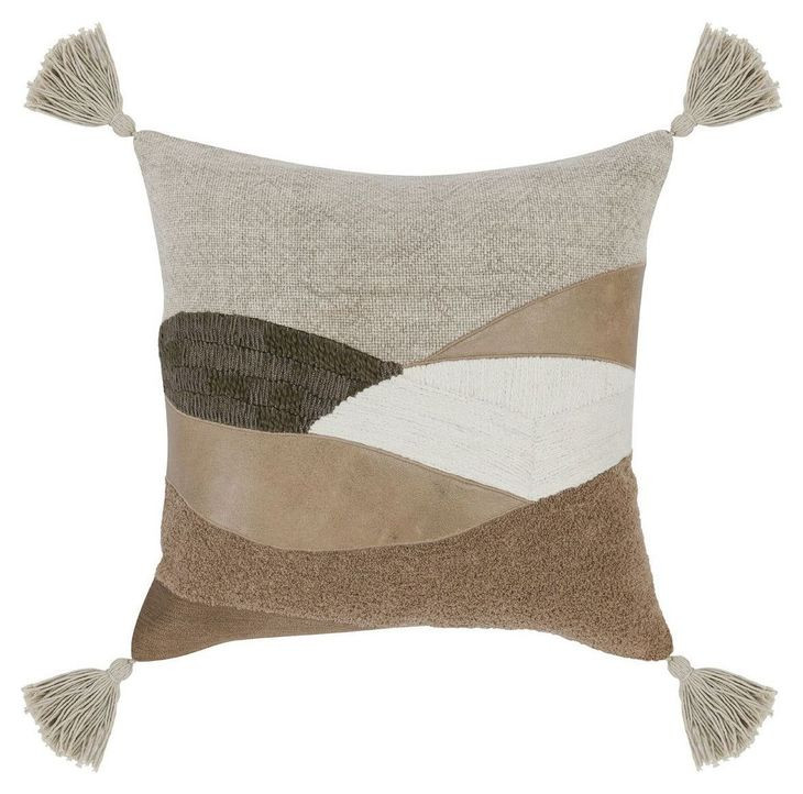 Cinch Carve Natural Square Accent Pillow