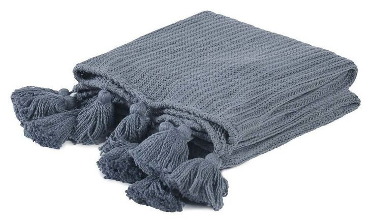 Throws Veda Sea Fog Blue Throw