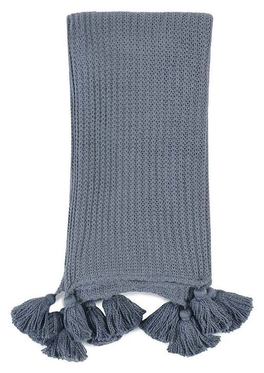 Throws Veda Sea Fog Blue Throw