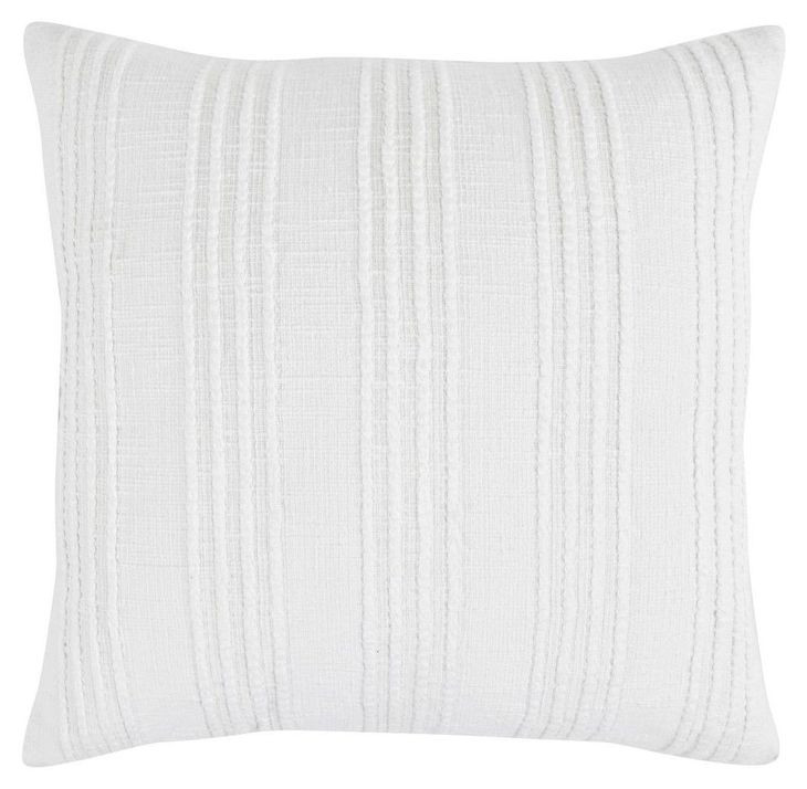 Gratitude White Square Accent Pillow
