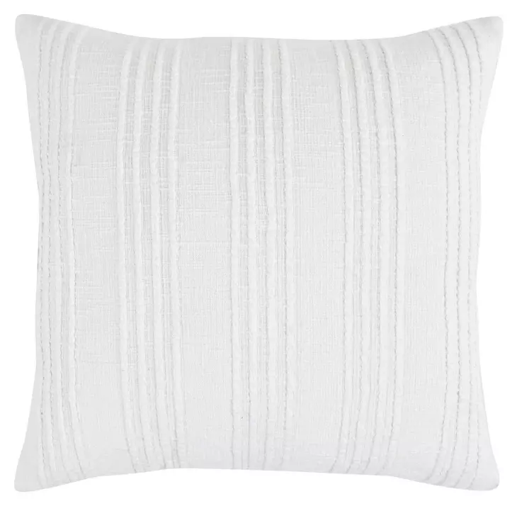 Gratitude White Square Accent Pillow Set of 2