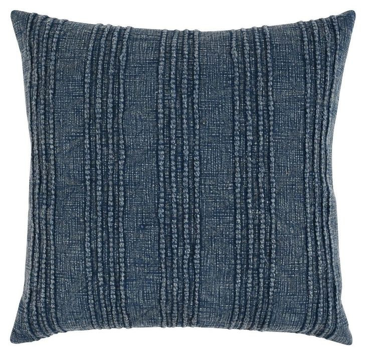 Gratitude Navy Blue Square Accent Pillow