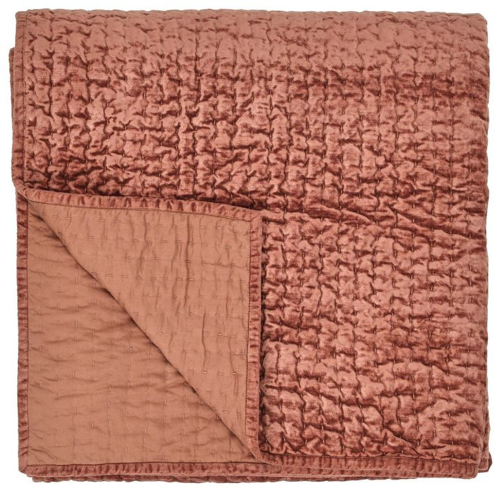 Bari Velvet Terracotta Queen Quilt