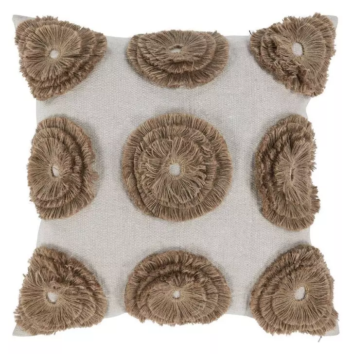 Heritage Craft Halston Natural Square Accent Pillow Set of 2