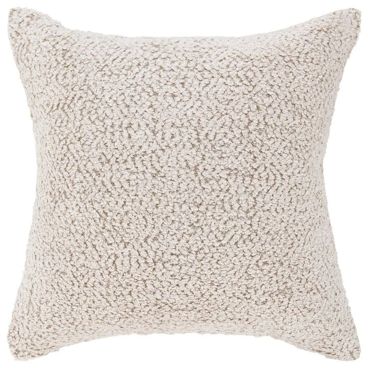 Villa Classics Maris Ivory and Natural Square Accent Pillow