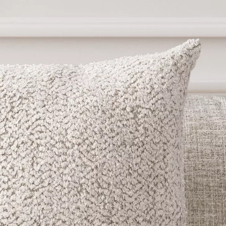 Villa Classics Maris Ivory and Natural Square Accent Pillow Set of 2