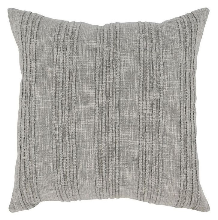 Gratitude Gray Square Accent Pillow