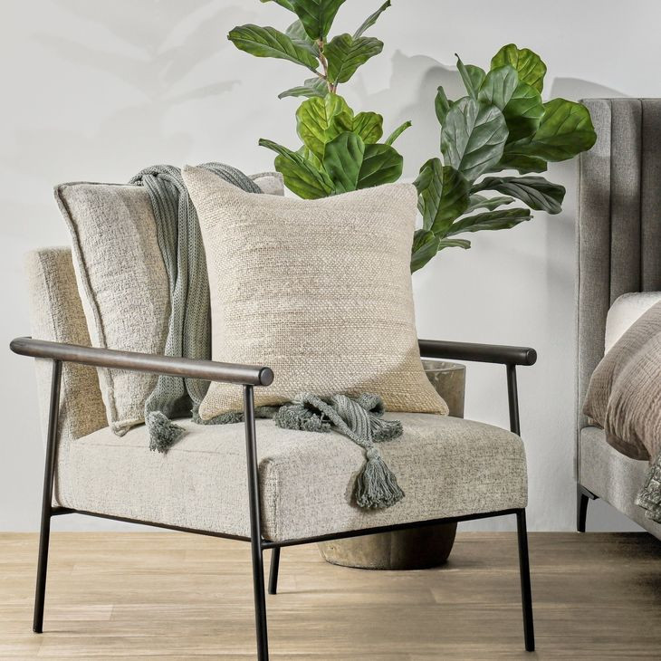 Heritage Craft Halter Ivory Square Accent Pillow