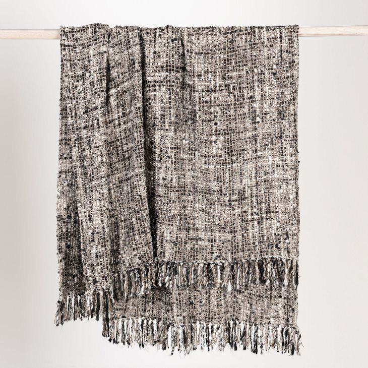 Throws Porter Black and Ivory Throw