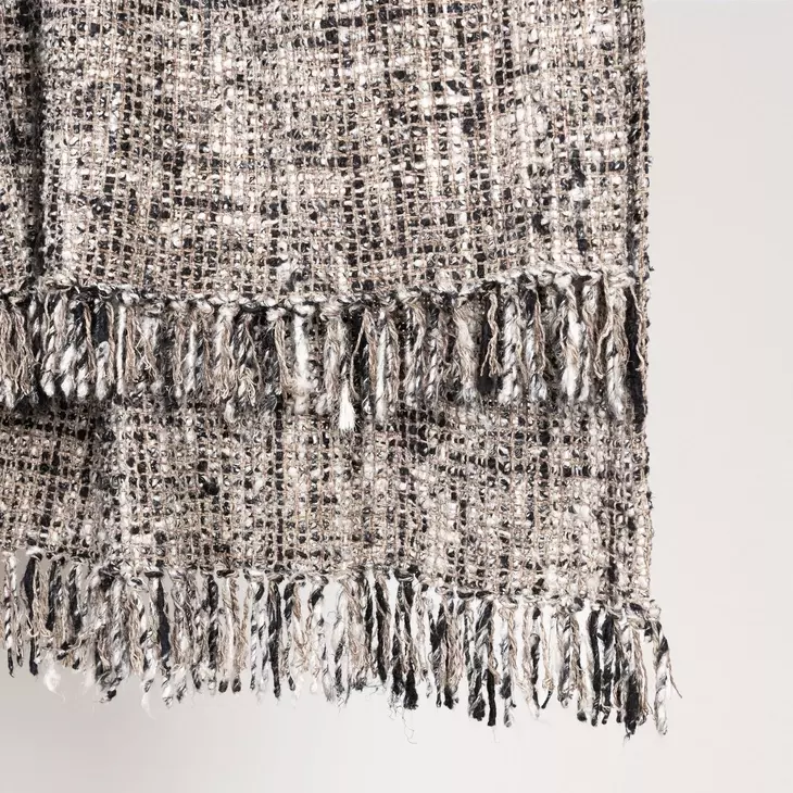 Throws Porter Black and Ivory Throw