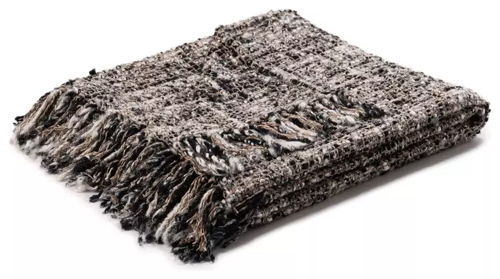 Throws Porter Black and Ivory Throw