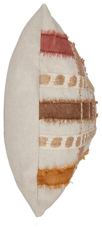 Melange Stratton Clay and Beige Rectangular Accent Pillow