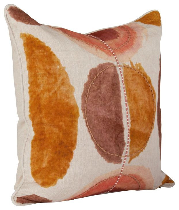 Melange Solar Clay and Cream Square Accent Pillow