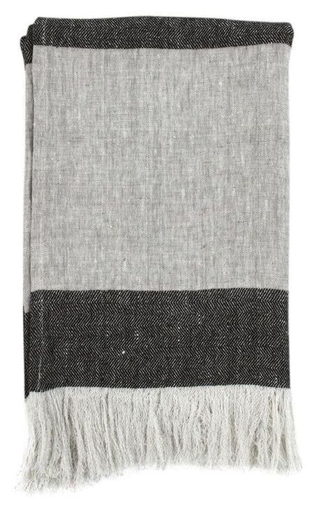 Throws Talara Natural and Charcoal Throw