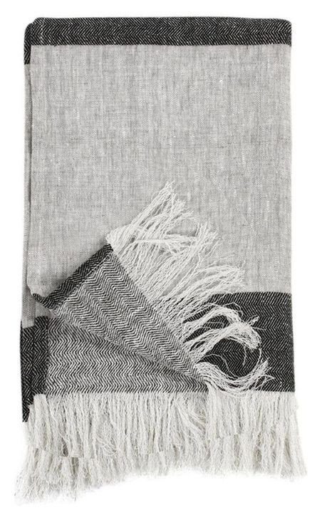 Throws Talara Natural and Charcoal Throw