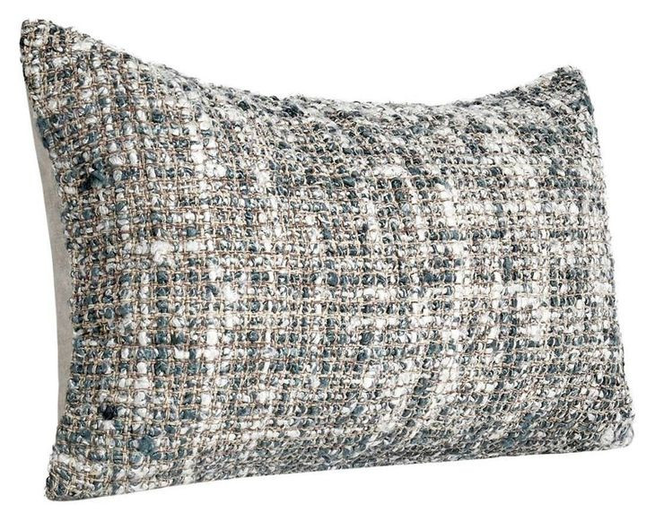 Villa Classics Porter Blue and Slate Rectangular Accent Pillow Set of 2