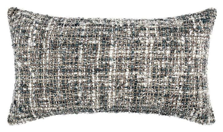 Villa Classics Porter Blue and Slate Rectangular Accent Pillow Set of 2