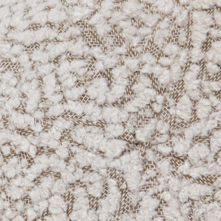 Villa Classics Maris Ivory and Natural Round Accent Pillow