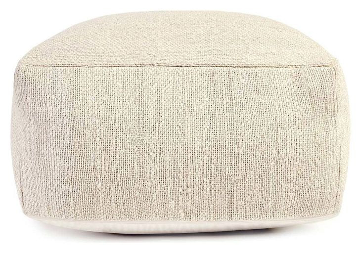 Poufs Halter Ivory Square Accent Pouf