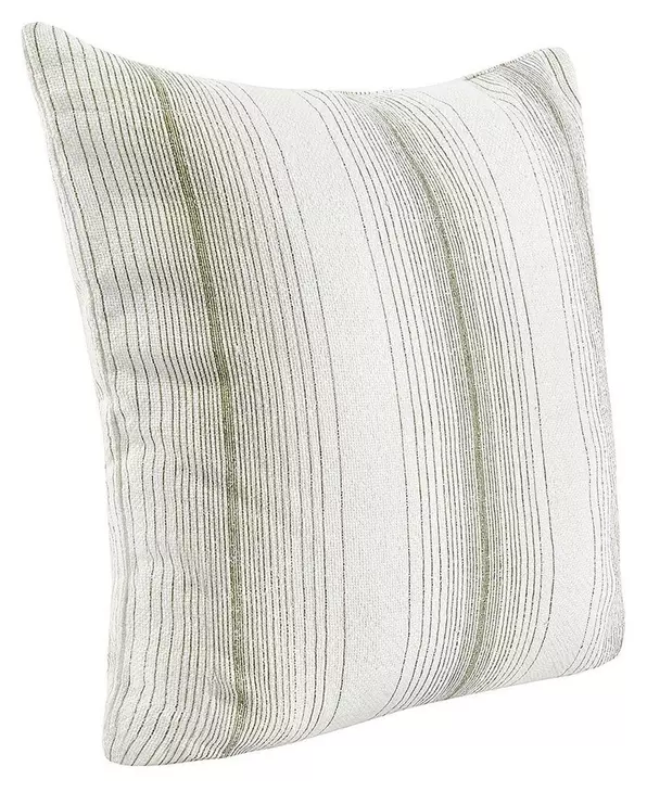 Stillness Theta Wheat Green and Cream Square Accent Pillow Set of 2