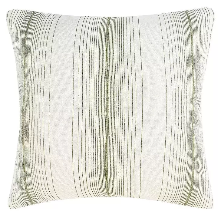 Stillness Theta Wheat Green and Cream Square Accent Pillow Set of 2