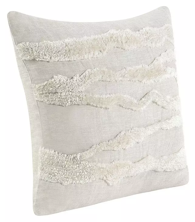 Stillness Passage Ivory Square Accent Pillow Set of 2