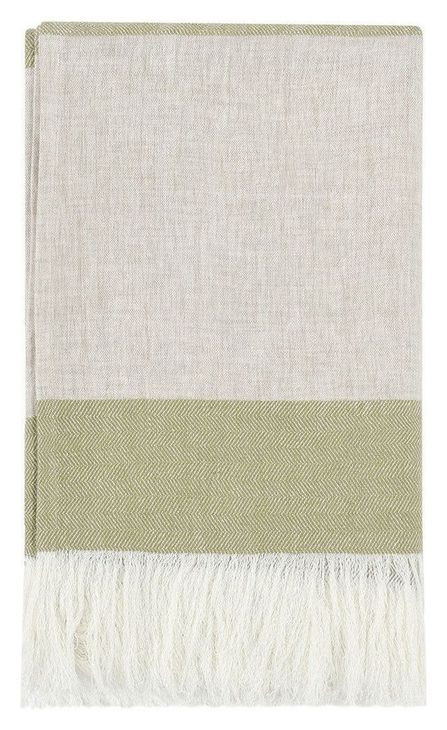 Throws Talara Wheat Green and Natural Throw