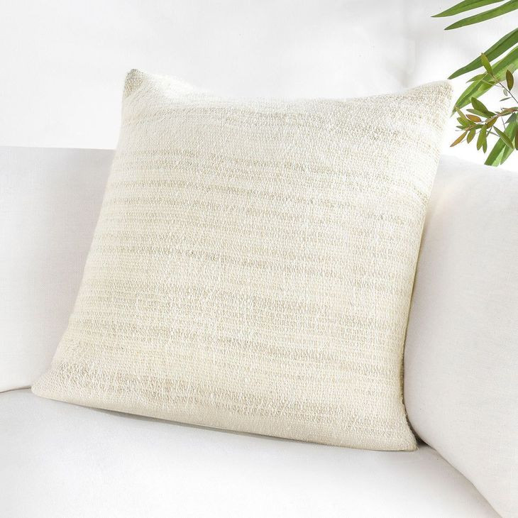 Stillness Asana Natural Square Accent Pillow