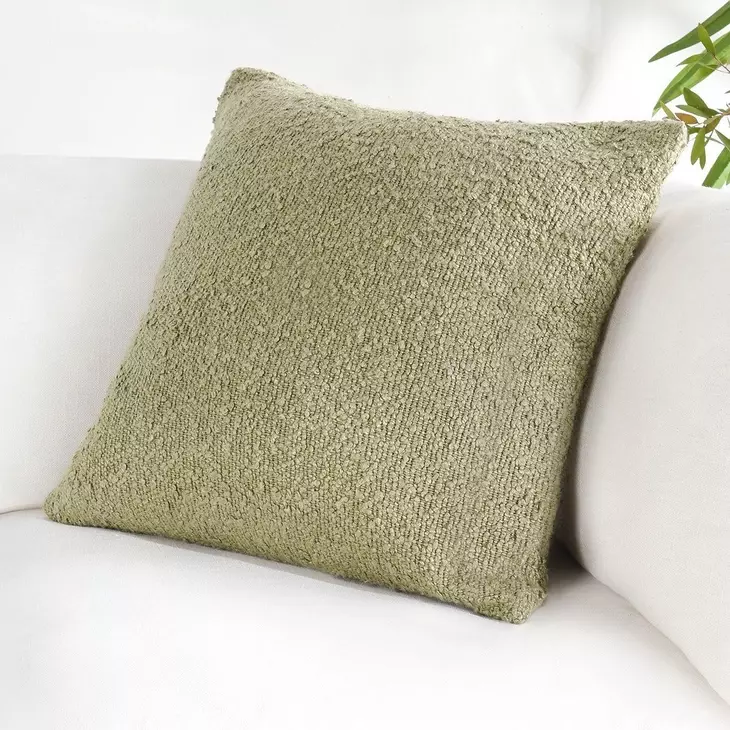 Sava Wheat Green Square Accent Pillow Set of 2