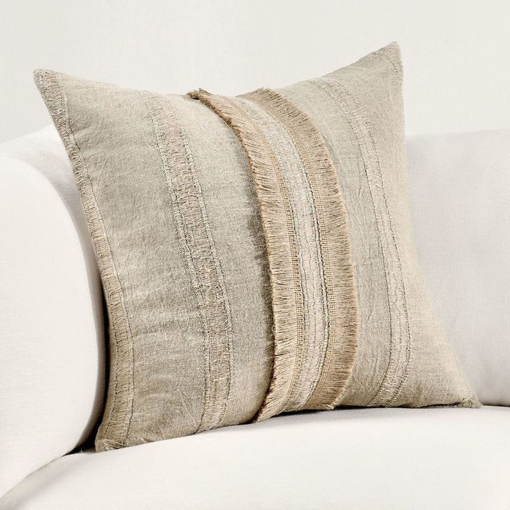 Timeless Valley Natural Square Accent Pillow