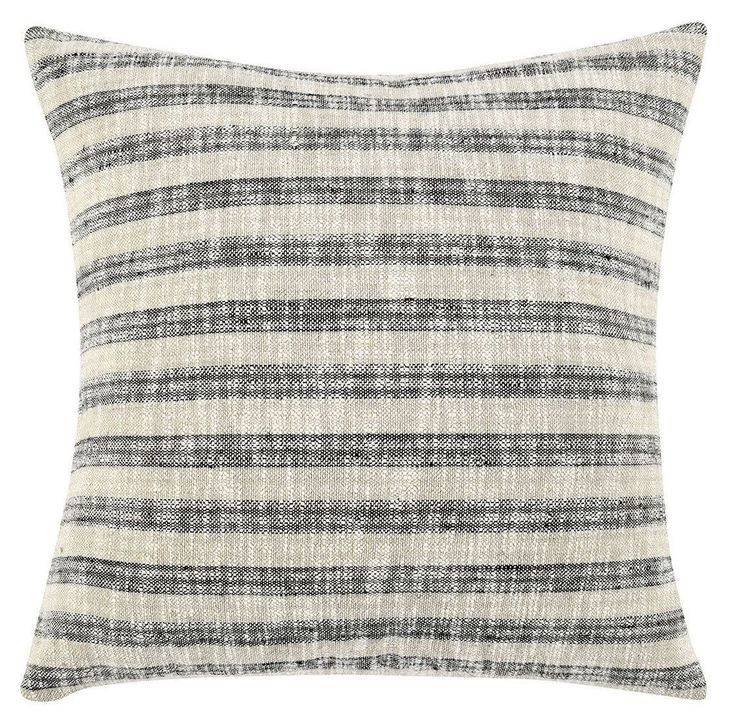 Villa Classics Linna Natural and Black Square Accent Pillow