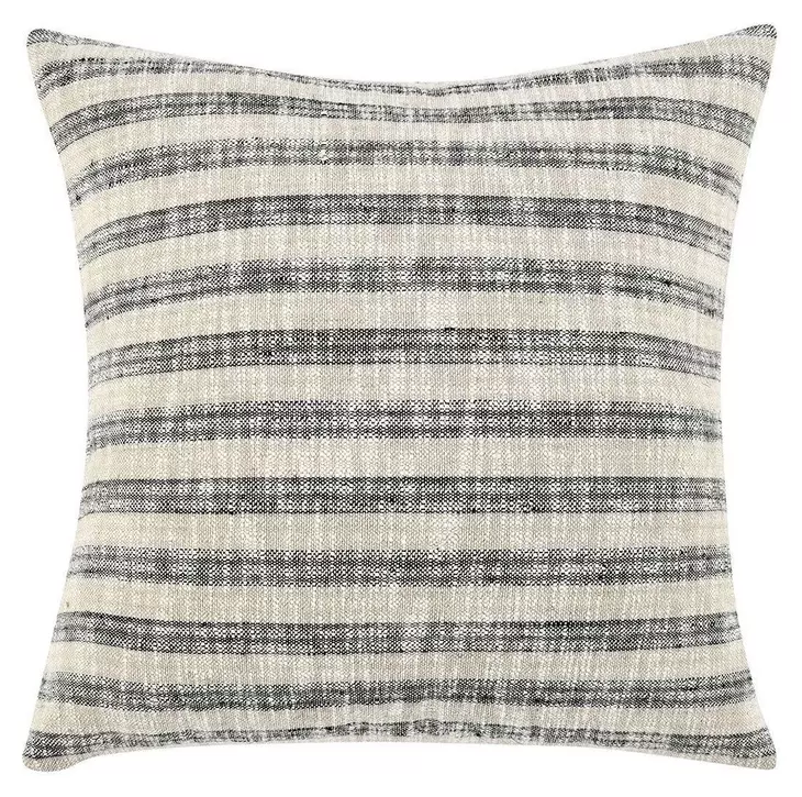 Villa Classics Linna Natural and Black Square Accent Pillow Set of 2