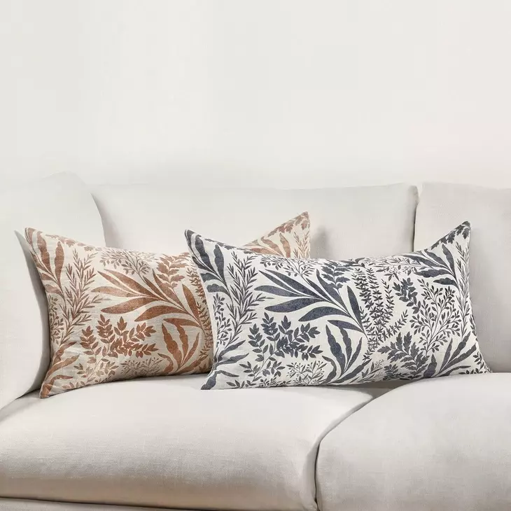 Villa Classics Mulberry Denim Blue Rectangular Accent Pillow Set of 2